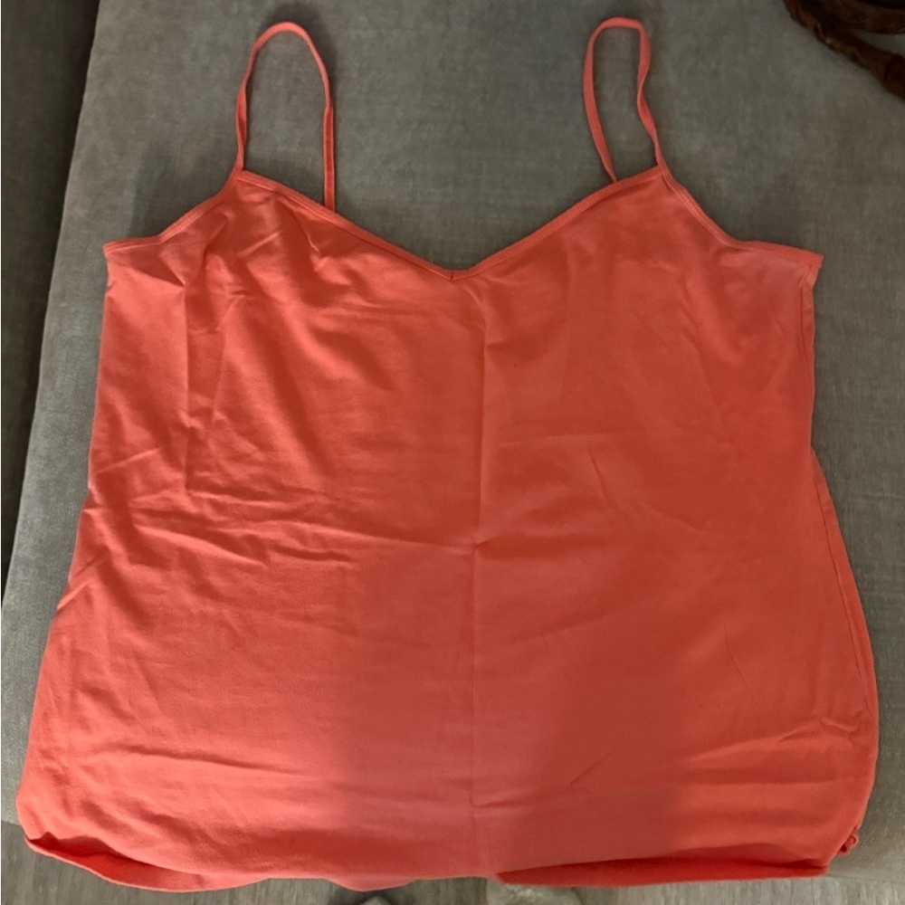 Coral Old Navy Spaghetti Strap Tank Top